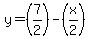 y=%287%2F2%29-%28x%2F2%29