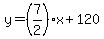 y=%287%2F2%29x%2B120