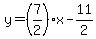 y=%287%2F2%29x-11%2F2
