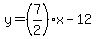 y=%287%2F2%29x-12