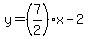 y=%287%2F2%29x-2