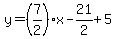 y=%287%2F2%29x-21%2F2%2B5