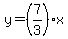 y=%287%2F3%29x