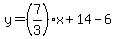 y=%287%2F3%29x%2B14-6