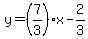 y=%287%2F3%29x+-+2%2F3