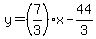 y=%287%2F3%29x-44%2F3