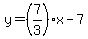 y=%287%2F3%29x-7
