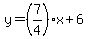 y=%287%2F4%29x%2B6