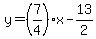 y=%287%2F4%29x-13%2F2