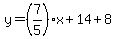 y=%287%2F5%29x%2B14%2B8