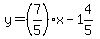 y=%287%2F5%29x-1%264%2F5