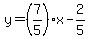 y=%287%2F5%29x-2%2F5