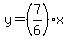 y=%287%2F6%29x