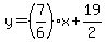 y=%287%2F6%29x%2B19%2F2