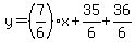 y=%287%2F6%29x%2B35%2F6%2B36%2F6