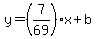 y=%287%2F69%29x%2Bb