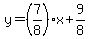 y=%287%2F8%29x%2B9%2F8
