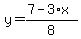 y=%287-3%2Ax%29%2F8