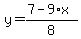 y=%287-9%2Ax%29%2F8