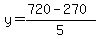 y=%28720-270%29%2F5