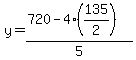 y=%28720-4%28135%2F2%29%29%2F5
