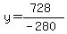 y=%28728%29%2F%28-280%29