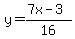 y=%287x-3%29%2F16