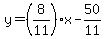 y=%288%2F11%29x-50%2F11