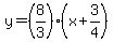 y=%288%2F3%29%28x%2B3%2F4%29
