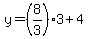 y=%288%2F3%293%2B4