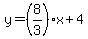 y=%288%2F3%29x%2B4