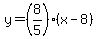 y=%288%2F5%29%28x-8%29