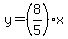 y=%288%2F5%29x