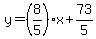 y=%288%2F5%29x%2B73%2F5