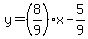 y=%288%2F9%29x-5%2F9