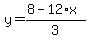 y=%288-12%2Ax%29%2F3