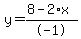y=%288-2%2Ax%29%2F-1