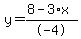 y=%288-3%2Ax%29%2F-4