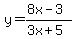 y=%288x-3%29%2F%283x%2B5%29