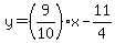 y=%289%2F10%29x-11%2F4+