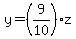 y=%289%2F10%29z