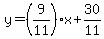 y=%289%2F11%29x%2B30%2F11
