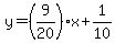 y=%289%2F20%29x%2B1%2F10