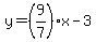 y=%289%2F7%29x-3