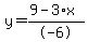 y=%289-3%2Ax%29%2F-6