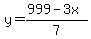 y=%28999-3x%29%2F7