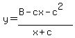 y=%28B-cx-c%5E2%29%2F%28x%2Bc%29