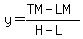 y=%28TM-LM%29%2F%28H-L%29