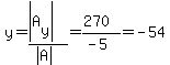 y=%28abs%28A%5By%5D%29%29%2F%28abs%28A%29%29=%28270%29%2F%28-5%29=-54