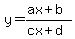y=%28ax%2Bb%29%2F%28cx%2Bd%29